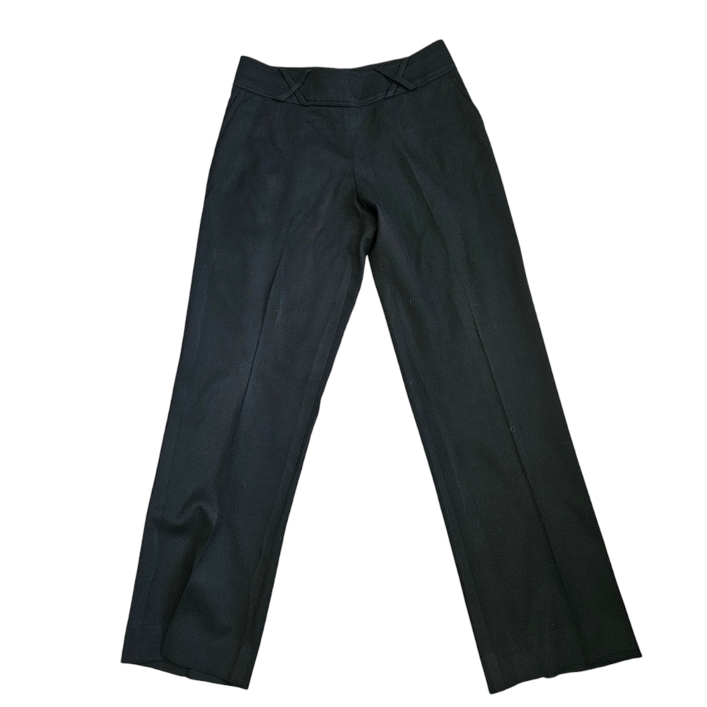 Escada Womens Black Straight Leg Wool Blend Pants Tag Sz 38 but altered to Sz 31